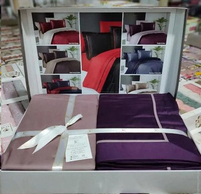Постільна білизна First Choice Satin de luxe purple-lilac євро 114445 фото