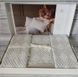Постільна білизна сатин з вишивкою Pupilla Lauren-kapuchino євро 77445 фото 4